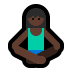 🧘🏿 person in lotus position: dark skin tone display on Windows